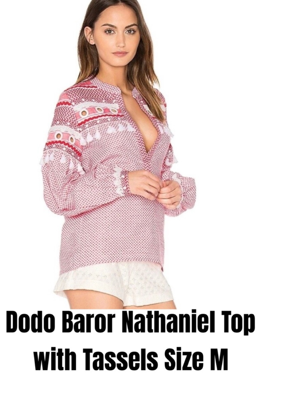 Dodo Baror Nathaniel Top with Tassels Size M